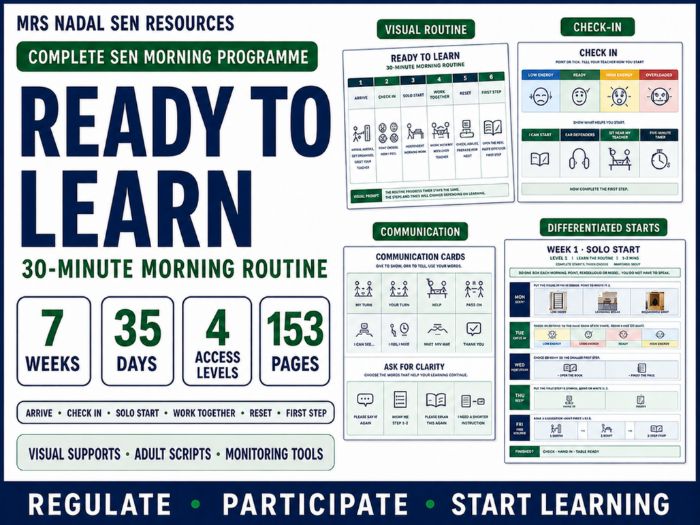 7-Week SEN Morning Routine Programme | Ready to Learn | 4 Levels