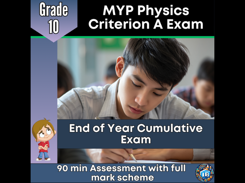 MYP Grade 10 Physics: Criterion A - End of Year Cumulative Exam - 2026