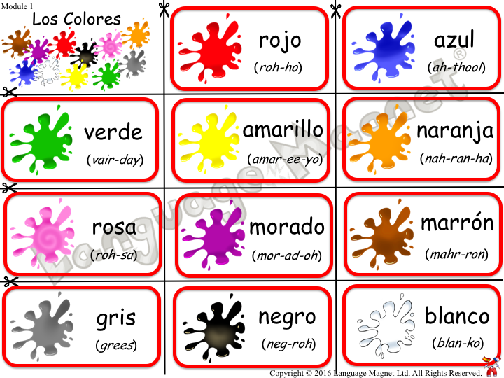 Spanish Colours Bingo Game Teaching Resources