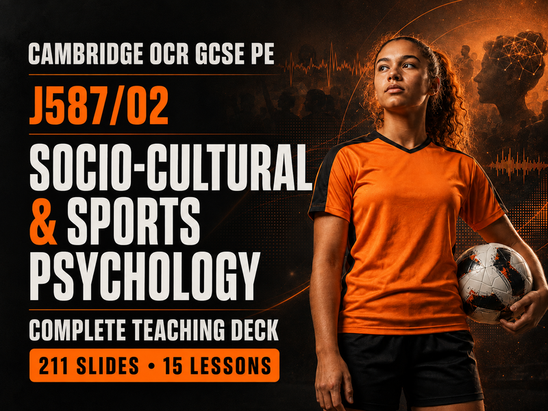 OCR GCSE PE J587 02 Socio Cultural and Sports Psychology Complete Teaching Deck
