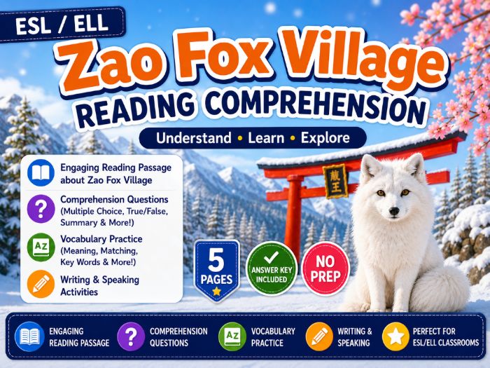Why Is There a Fox Village in Japan?| ESL/ELL