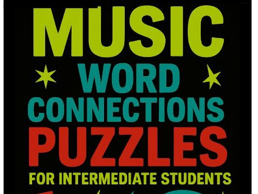 3 Music Word Connections Puzzle Set w/Answers (9 Puzzles!) Elem/Int/Adv