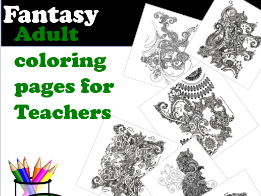 Fantasy Adult Coloring Pages for Teachers & students