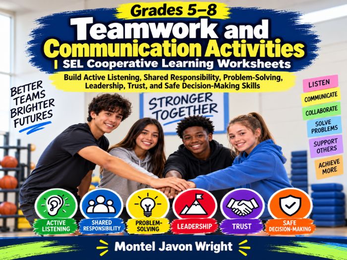 Teamwork and Communication Activities Grades 5–8 | SEL Cooperative Learning Worksheets