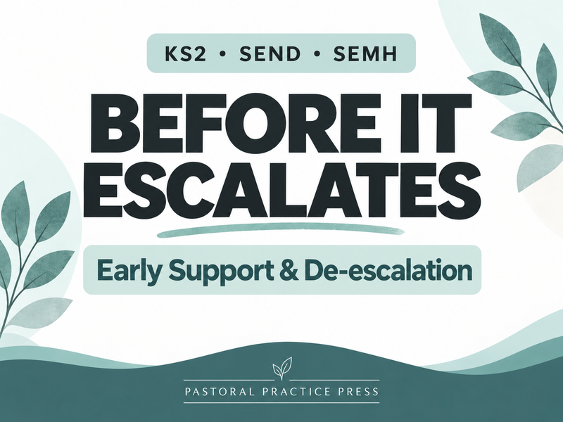 De-escalation Toolkit – Before It Escalates | KS2 SEND