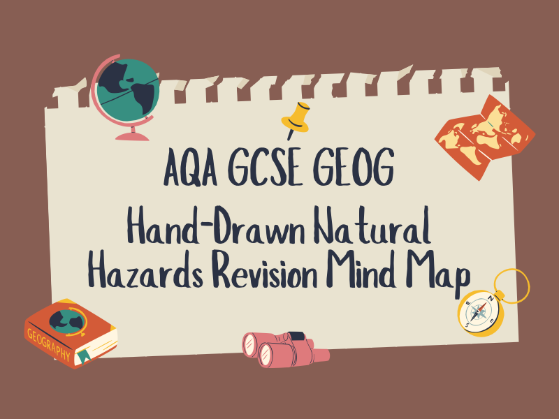 AQAGCSE Geography Natural Hazards Revision Student Led Summary Mind Map