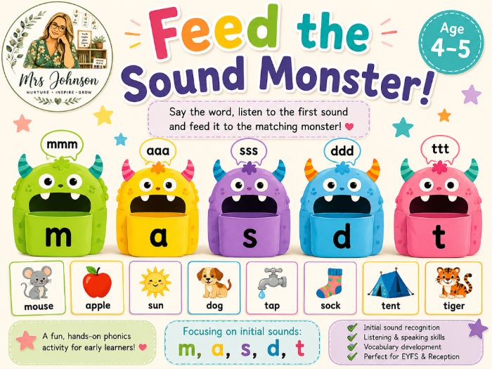Feed the Sound Monster Phonics - masdt