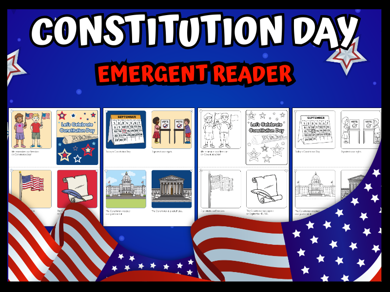 Constitution Day Emergent Reader | Printable Mini-Book