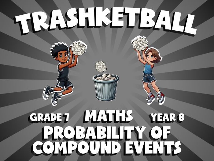 Probability of Compound Events TRASHKETBALL Maths Game | No-Prep Year 8 Review Activity