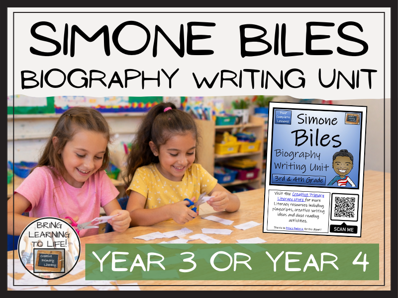 Simone Biles Biography Writing Unit | Year 3 or Year 4