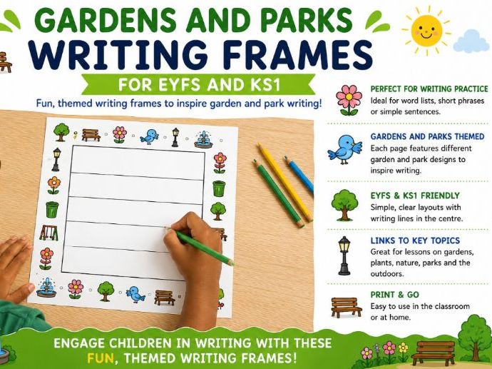 Gardens and Parks Writing Frames EYFS KS1