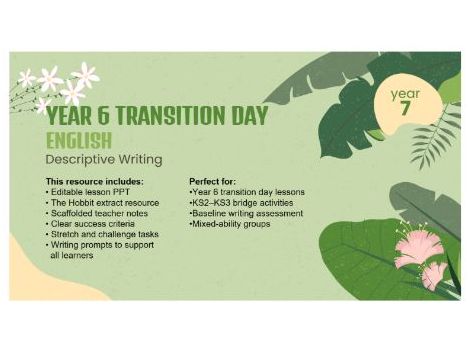 Year 6 to Year 7 English Transition Lesson | Creative Writing KS2-KS3 (using The Hobbit)