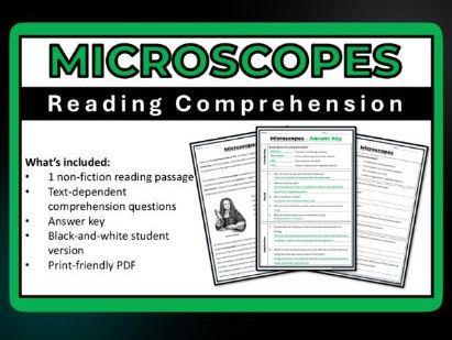 Microscopes Reading Comprehension