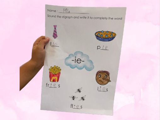 Jolly Phonics Digraphs Worksheet