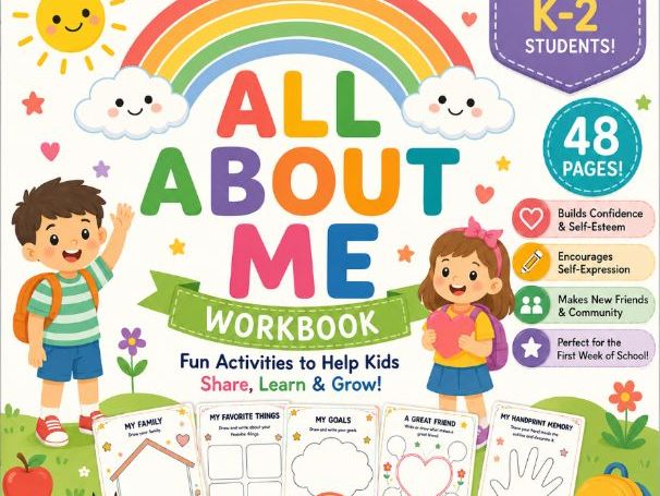 All About Me Workbook | Back to School Activities | First Week of School