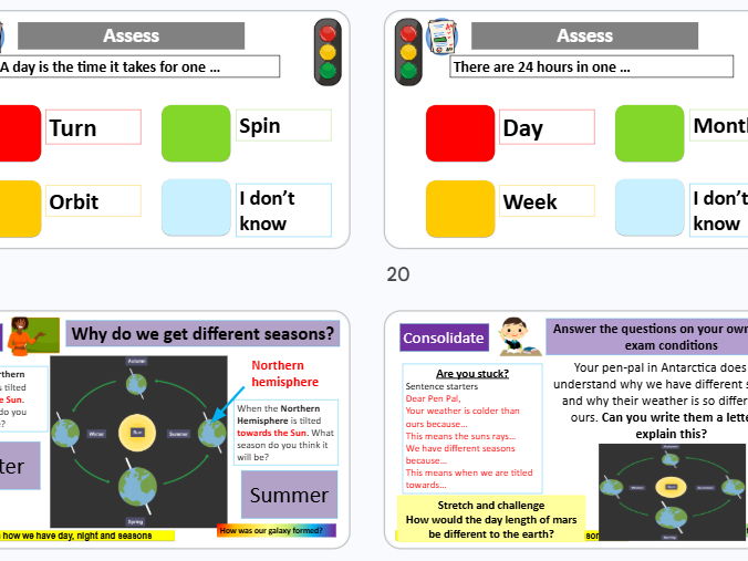 Day, night and seasons KS3 Science