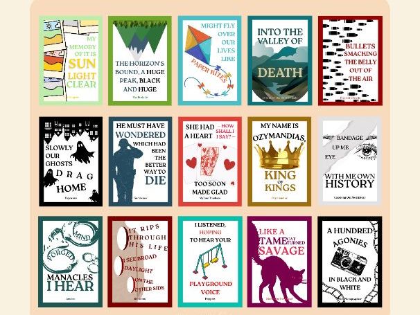 Power and Conflict Poetry Posters, English GCSE Revision (PDF Download)