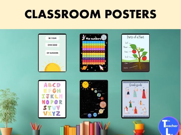 Year-Round Classroom Posters & Displays for Year 1, 2, 3 Alphabet, Numbers