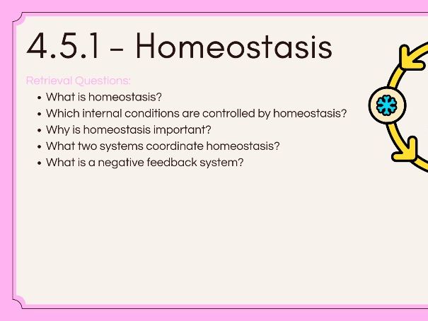 GCSE AQA Biology Knowledge Retrieval Unit 5 Homeostasis and Response