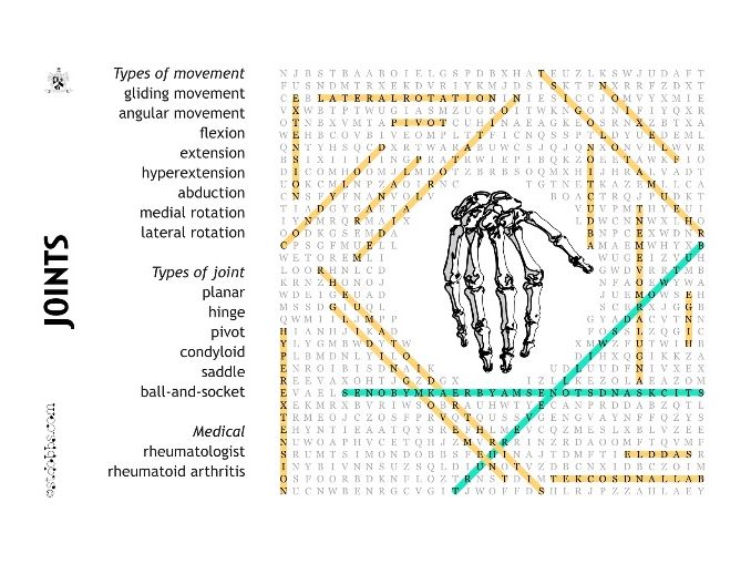 Joints wordsearch and label it