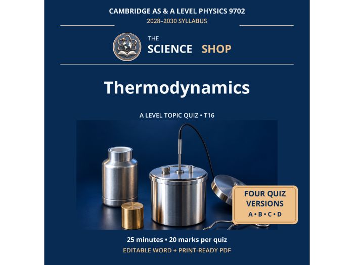 Thermodynamics | Cambridge A Physics 9702 | 4 Revision Quizzes