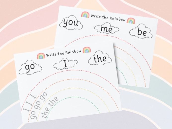 Phonics - Write the Rainbow Tricky Words