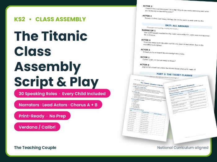 The Titanic Class Assembly Script & Play | Years 4–7 | No Prep Whole-Class Drama