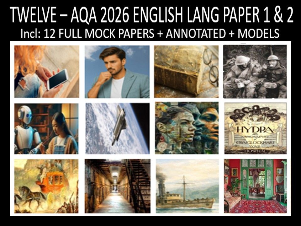 TWELVE - AQA PAPER 1 & 2 | 2026 FULL MOCKS | ANNOTATED | MODELS