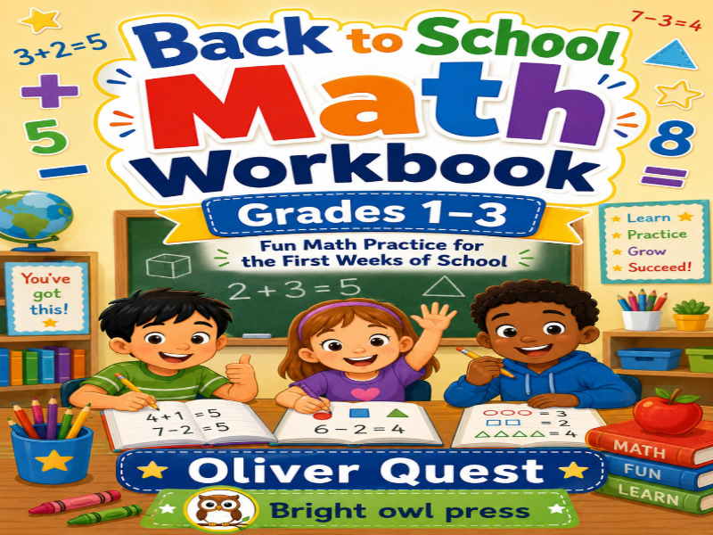 Back to School Math Workbook — Grades 1–3