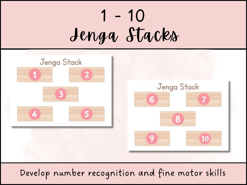 Jenga Stack Maths Game , Counting & Number Fun