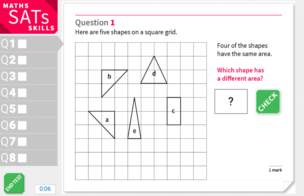 Areas of parallelograms and triangles KS2 Maths Sats Reasoning