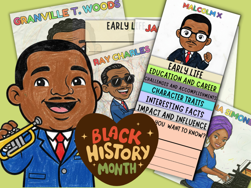 Black History Month Worksheets | 30 Black Figures