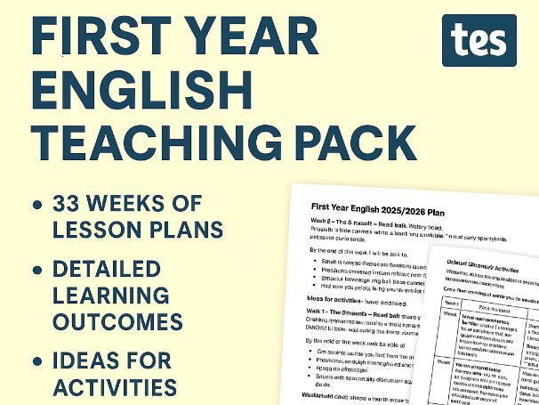 Junior Cycle: First Year English 2025/2026 – Complete Year Plan & Scheme of Work