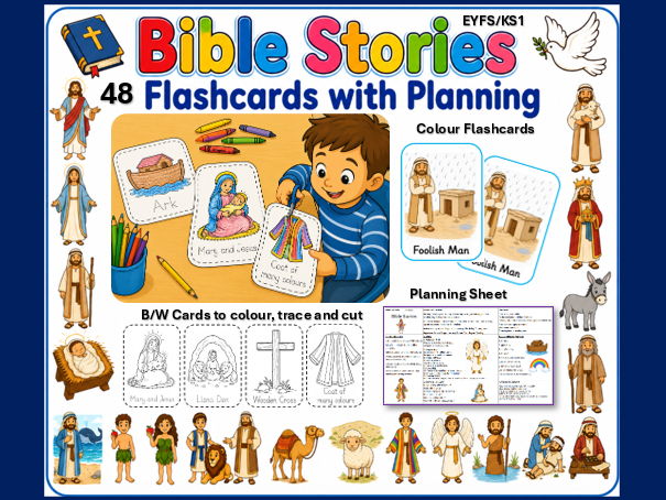 Bible Story Flashcards with Planning
