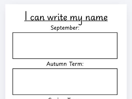 I can write my name