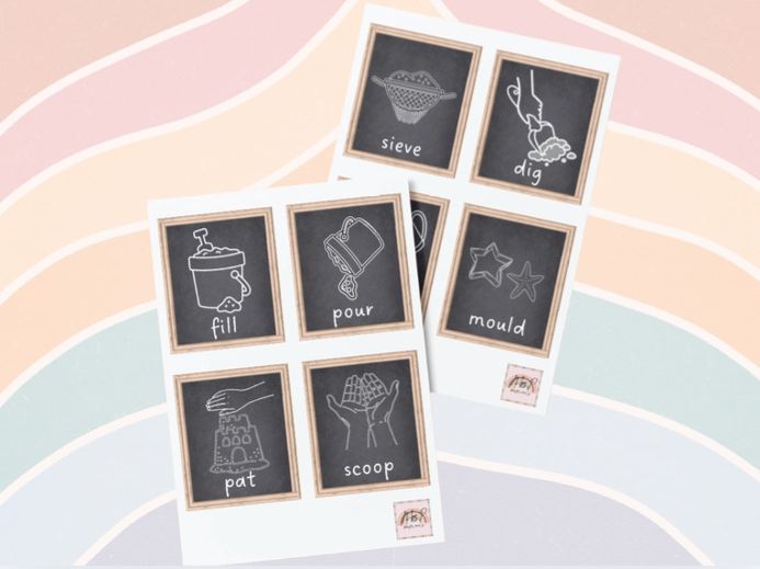 Display - Chalkboard Sand Vocab
