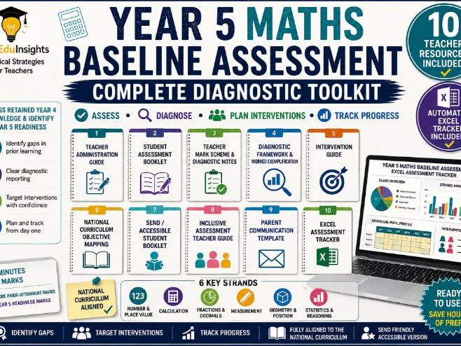 Year 5 Maths Baseline Assessment | Diagnostic Toolkit, SEND Version & Excel Tracker