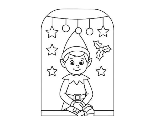 Elf on the Shelf Colouring Bookmark- Hide the Elf in Your Book! Christmas