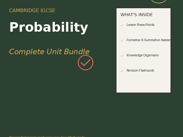 IGCSE Maths (0580) Complete Unit 8 pack