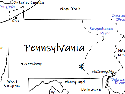 PENNSYLVANIA - Introductory Geography Worksheet