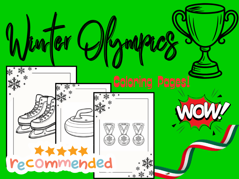 Italy Winter Olympics 2026 Colouring & Activity Pages, Join in the Olympic Fun!
