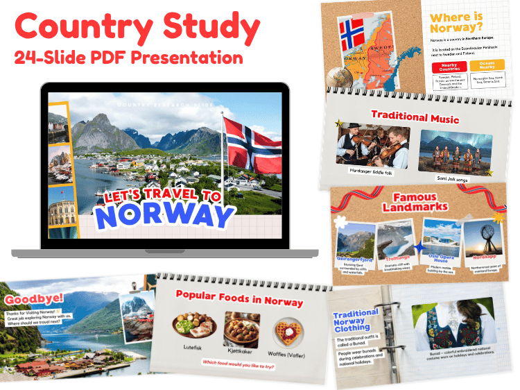 Norway Country Study | 24-Slide Geography & Culture Presentation