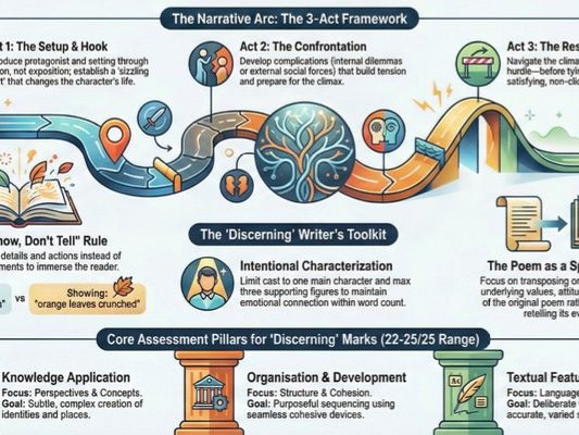 Creative Writing Senior English Narrative Arc Infographic Handout Printable