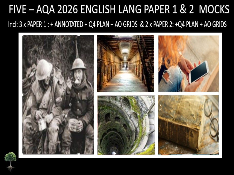 FIVE - AQA PAPER 1 & 2 | 2026 FULL MOCKS | ANNOTATED | Q4 PLAN | AO GRIDS