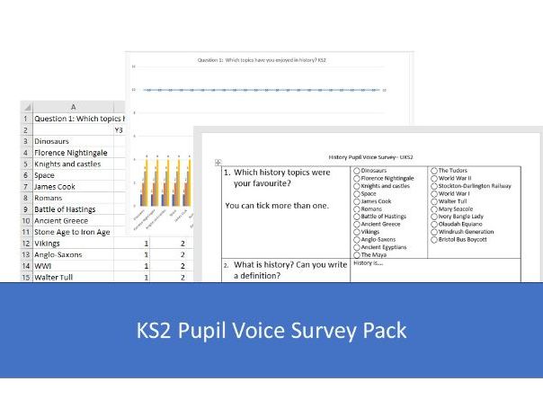 KS2 History Pupil Voice Survey editable