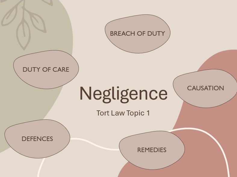 A-Level Law Negligence Revision Powerpoint & Handout