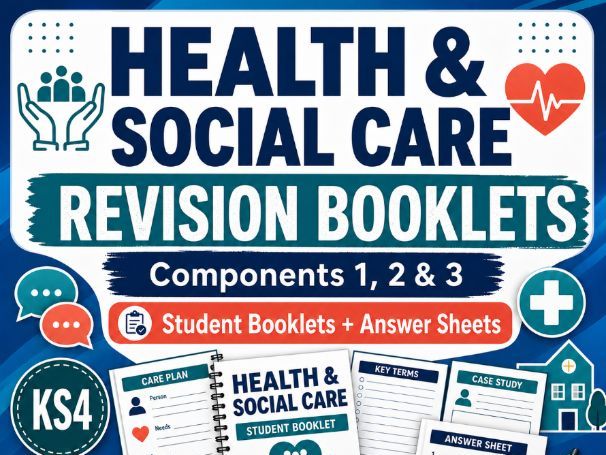 OCR Cambridge National Health and Social Care Revision Booklets and Answers Whole Spec Covered