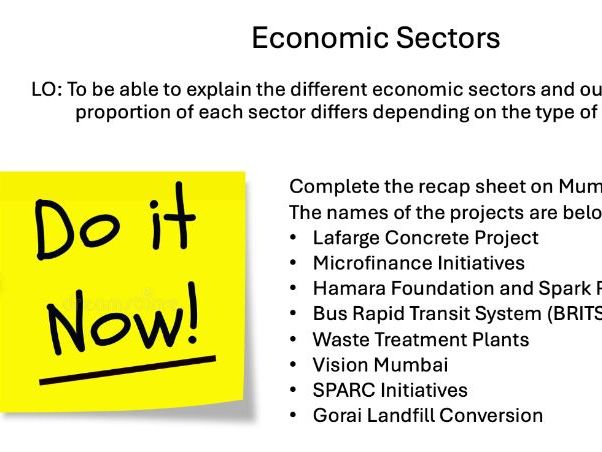 L1 Economic Sectors - Edexcel iGCSE Geography