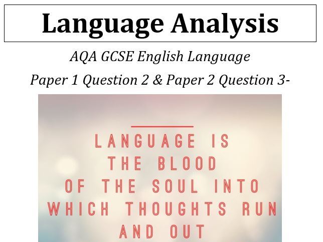 AQA LANGUAGE QUESTIONS Revision Guide