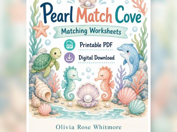 Pearl Match Activity Worksheets for Kids